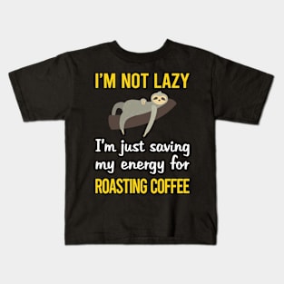 Funny Lazy Coffee Roasting Kids T-Shirt